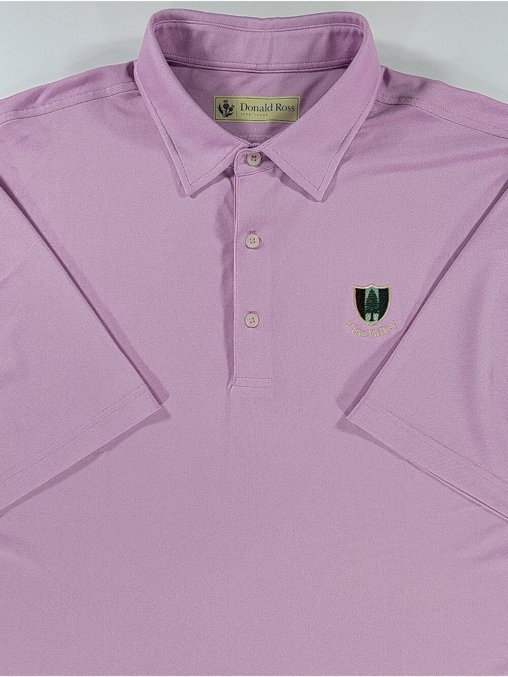 Pine Valley Golf Club Donald Ross Sportwear Polo Men's Large Short Sleeve Pink